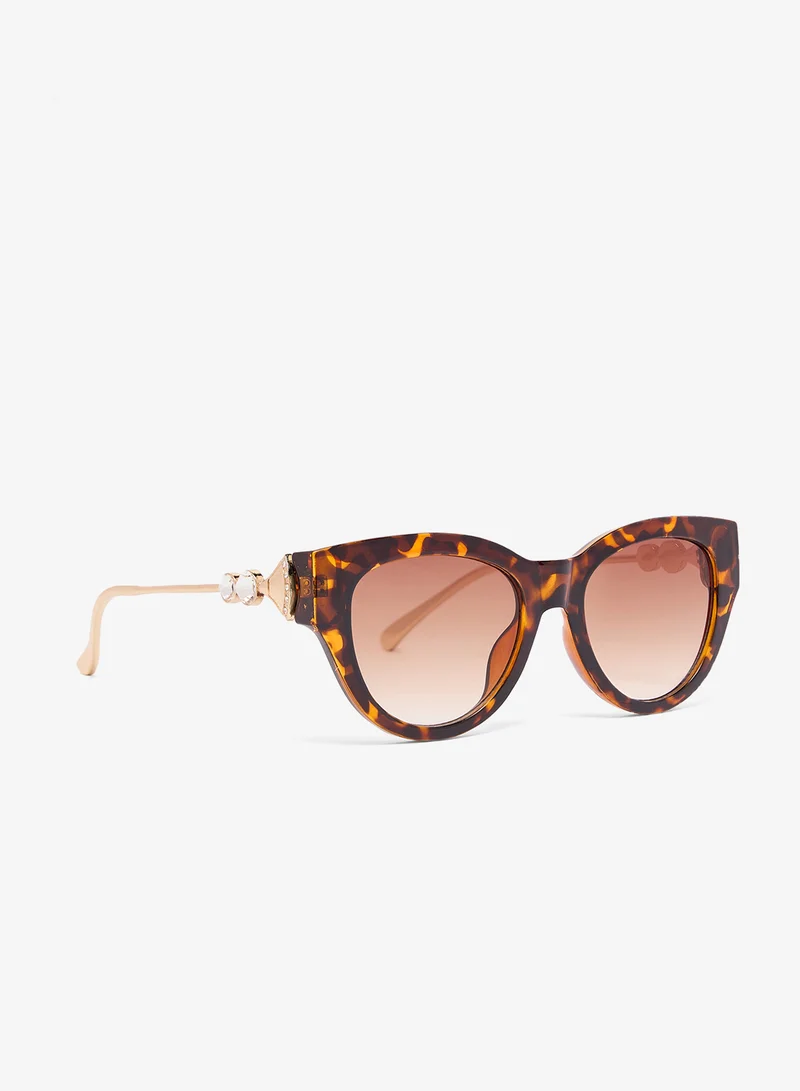 ايلا Cat Eye Polarized Sunglasses With Animal Print